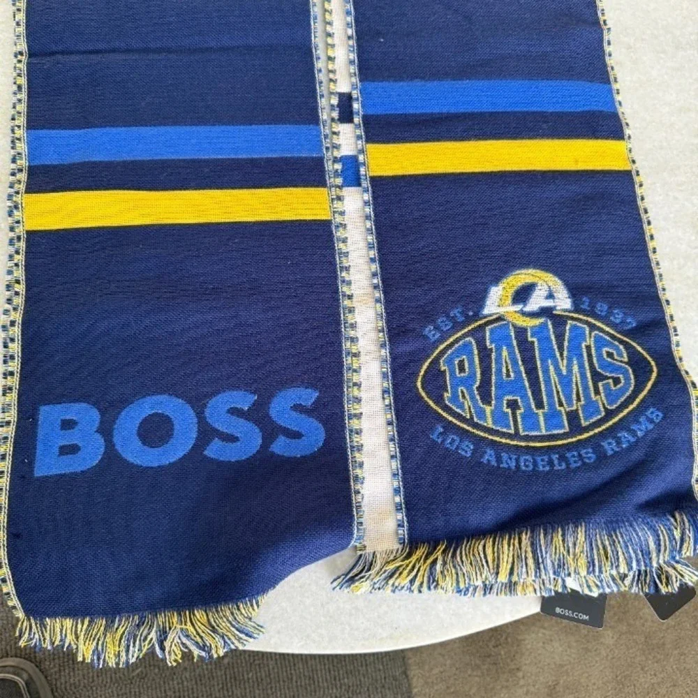 Hugo Boss X NFL RAMS Scarf, Wool-blend,‎ new with tag, Made in Italy